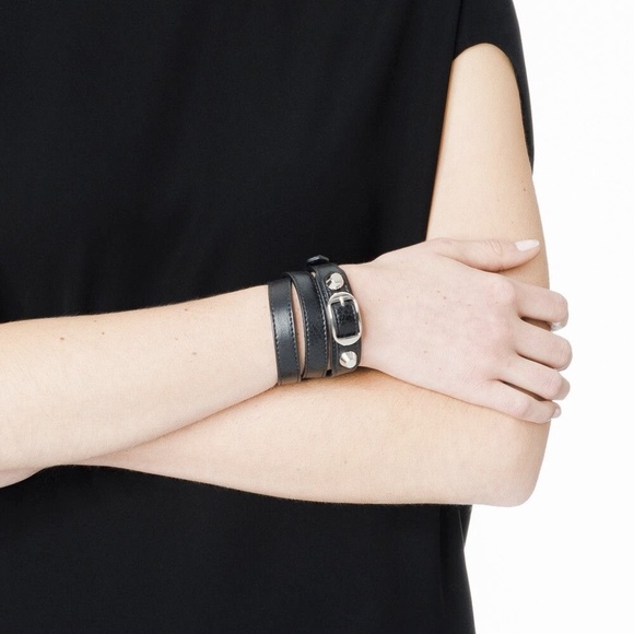 BALENCIAGA Arena Classic Triple Tour Bracelet NWT - Picture 5 of 7